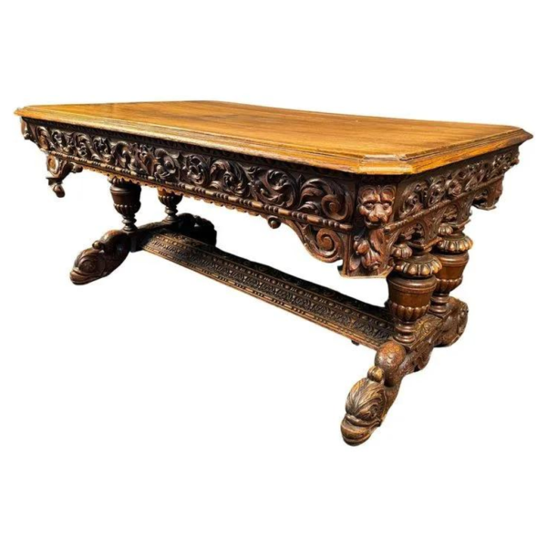 Renaissance Style Wood Dining Table