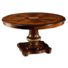 Victorian Dining Table with Wood Carved Inlay