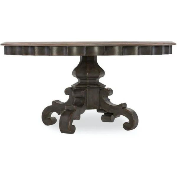 Classic brown carved wood dining table by Daabadi Furniture supplier