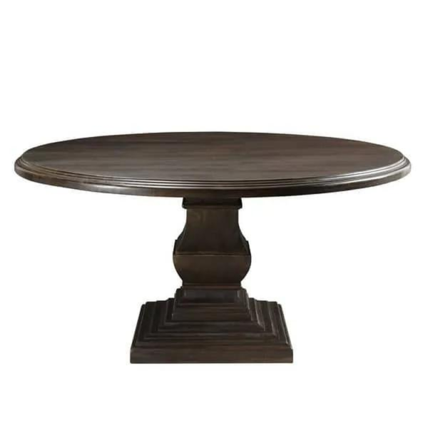 Mid-Century Modern Dark Brown Wood Dining Table