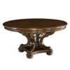 Victorian Era Round Dining Table in Brown Wood by Daabadi Furniture manufacturer