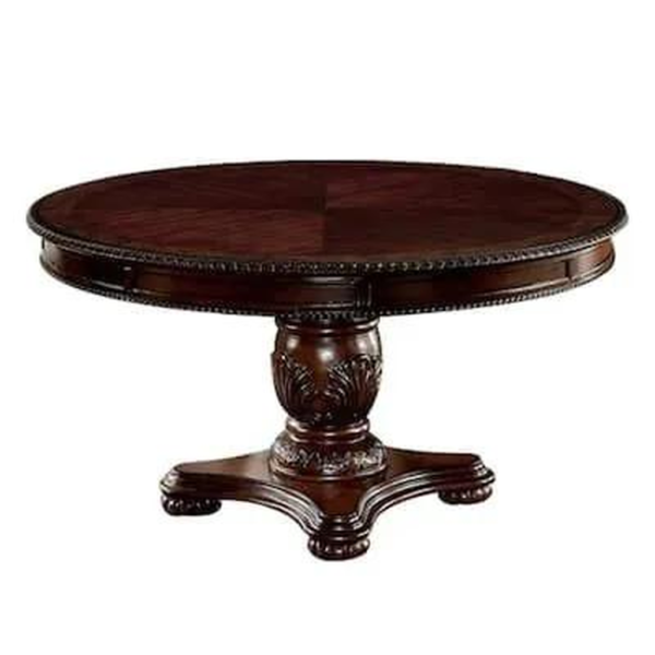 Dark Brown Victorian Round Dining Table
