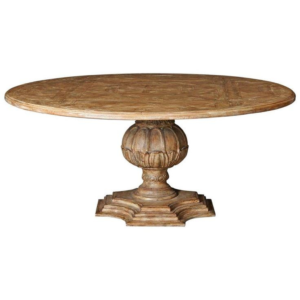 Vintage Round Wood Dining Table