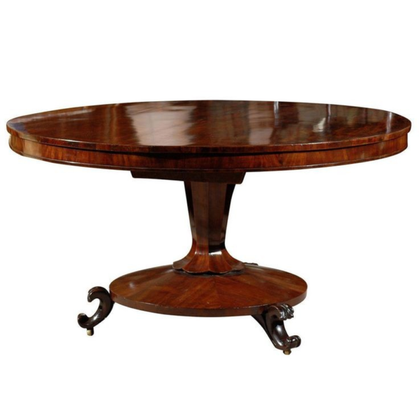 Mid-Century Modern Dining Table Wood Brown