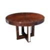 Art Deco round wood dining table