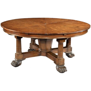 Victorian Brown Wood Round Dining Table