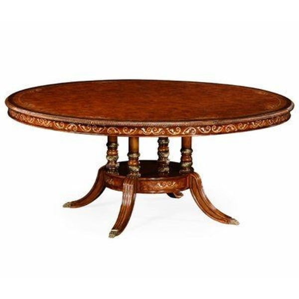 Victorian Era Brown Wood Dining Table