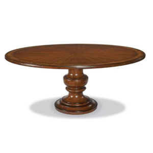Mid-Century Modern Round Wood Dining Table
