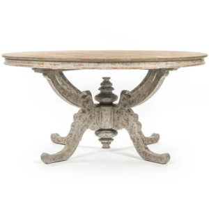 Mid-Century Modern Round Wood Dining Table