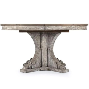 Vintage Wood Dining Table Gray Finish Classic Design