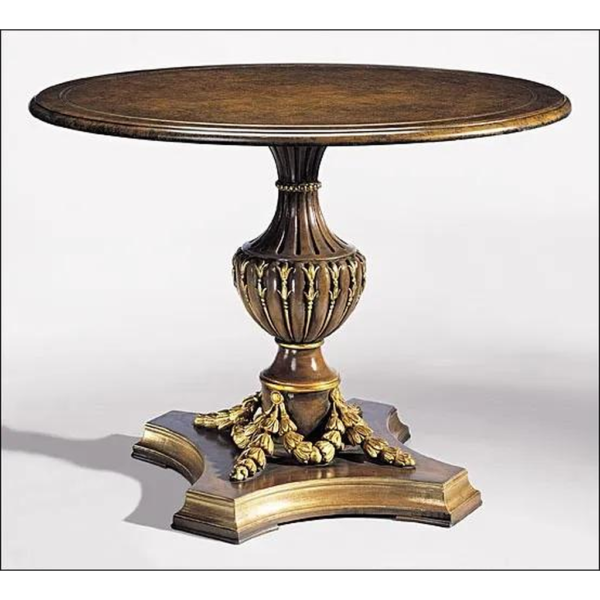 Victorian Era Dining Table Wood Round Antique Design
