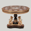 Renaissance Revival Round Dining Table Ornate Design Daabadi Furniture supplier
