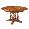 Victorian Era Round Dining Table Wood Brown Finish