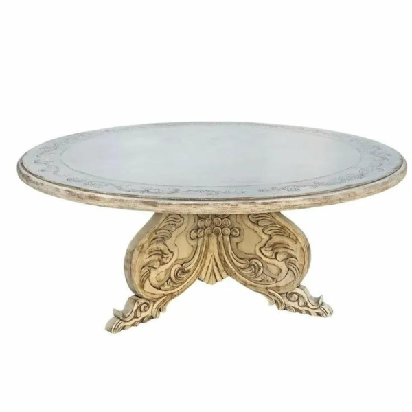 Vintage Dining Table Wood Cream