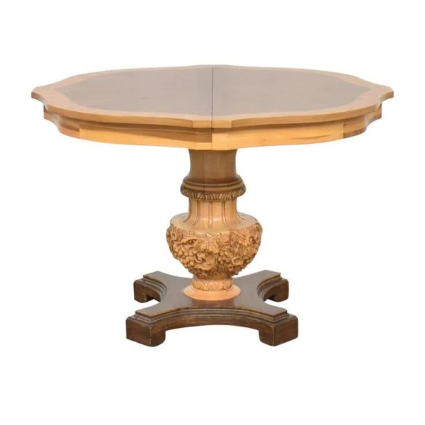 Vintage Carved Wood Dining Table - Classic Design