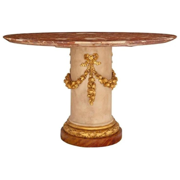 Rococo Marble Top Dining Table