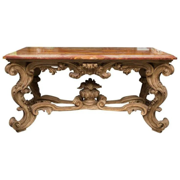 Baroque Dining Table with Marble Top
