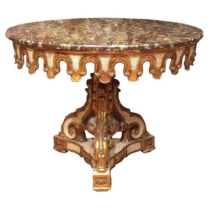 Baroque Style Marble Top Dining Table