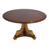 Renaissance Revival Wood Dining Table with Gold Accents