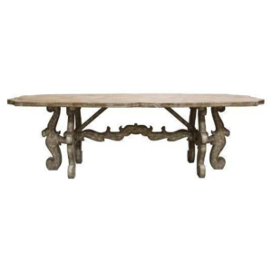 Cream Baroque Dining Table Wood Daabadi Furniture wholesaler