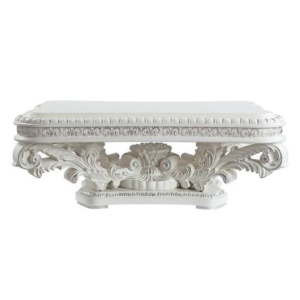 White Baroque Style Wood Dining Table