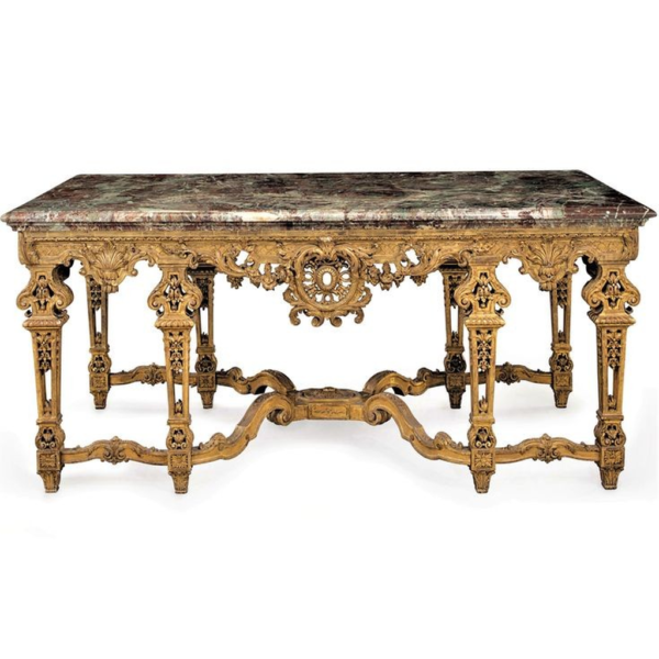 Rococo Style Marble Top Dining Table