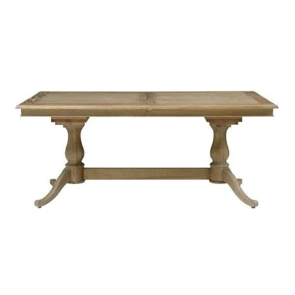 Mid-Century Modern Wood Dining Table Natural Finish