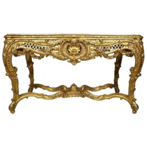 Baroque Gold Leaf Wood Dining Table