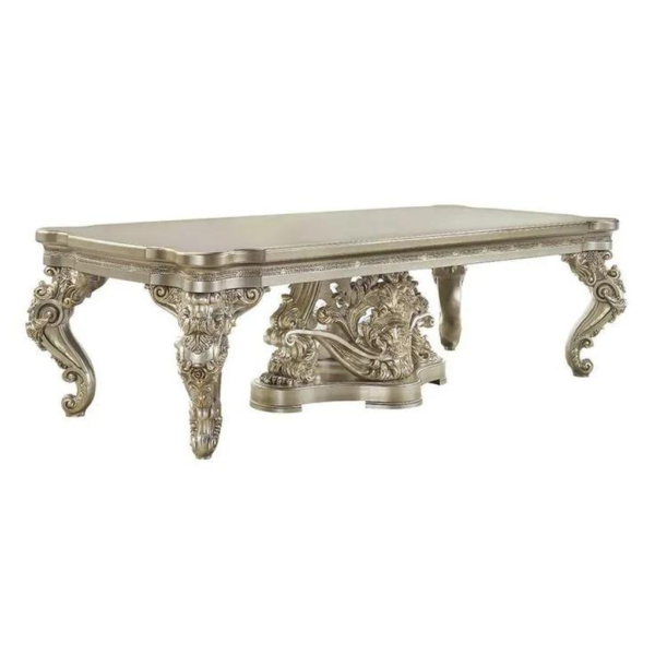 Baroque Dining Table with Silver Finish
