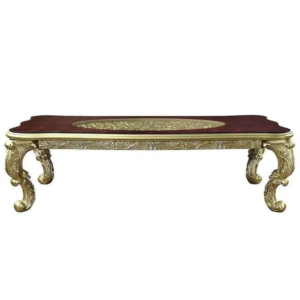 Baroque Style Dining Table Wood Brown