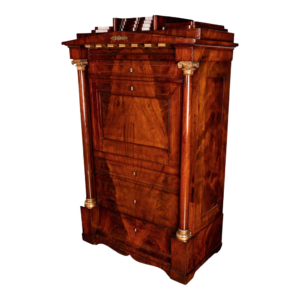 Empire Style Armoire, wooden wardrobe, brown armoire