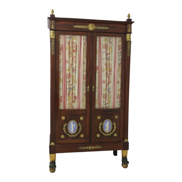 Empire Style Armoire with Floral Drapery