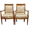 Empire Style Beige Upholstered Dining Chairs