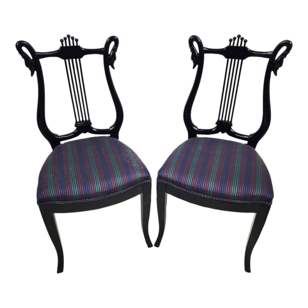 Empire Style Dining Chair with Fabric Padded Seat