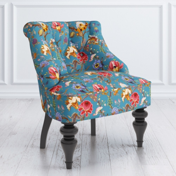 Floral Pattern Accent Sofa Chair