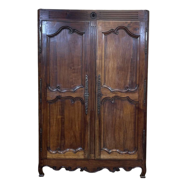French Country Wood Armoire
