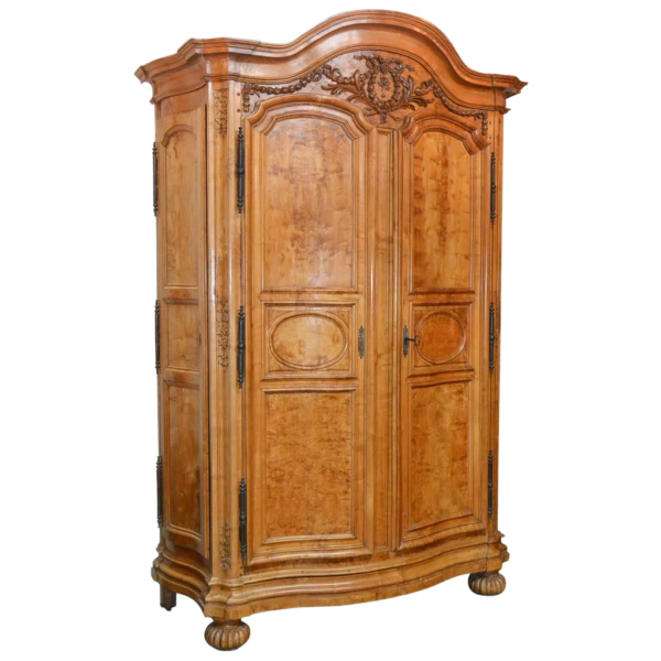 French Style Armoire with Ornate Carving and Spacious Storage, Daabadi Furniture
