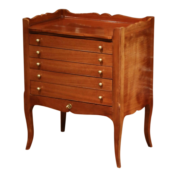 Mid-Century Brown bedside table with Drawers
