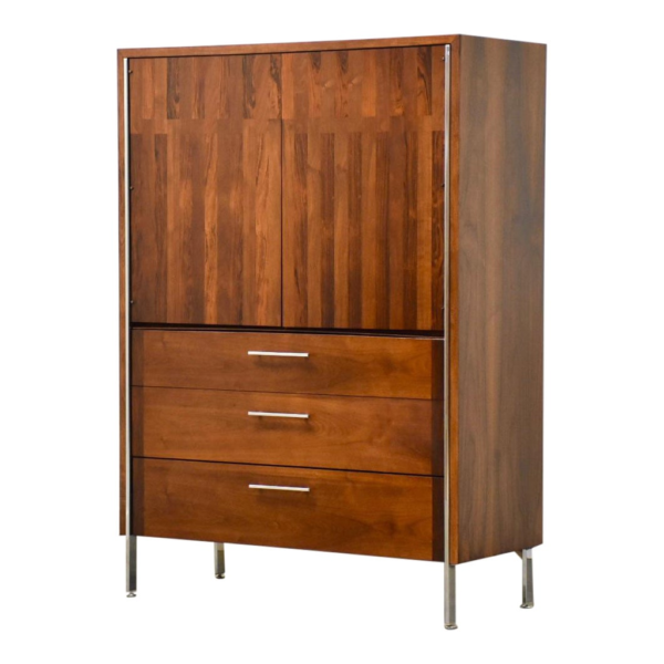 Mid-Century Modern Armoire with Drawers and Wardrobe by Daabadi Furniture wholesaler