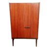 Mid-Century Modern Wardrobe with Wood Grain Finish