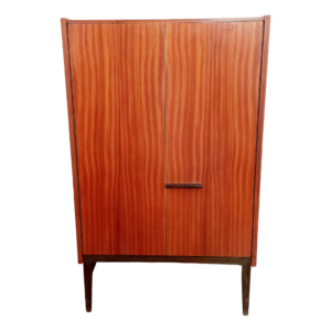 Mid-Century Modern Wardrobe with Wood Grain Finish