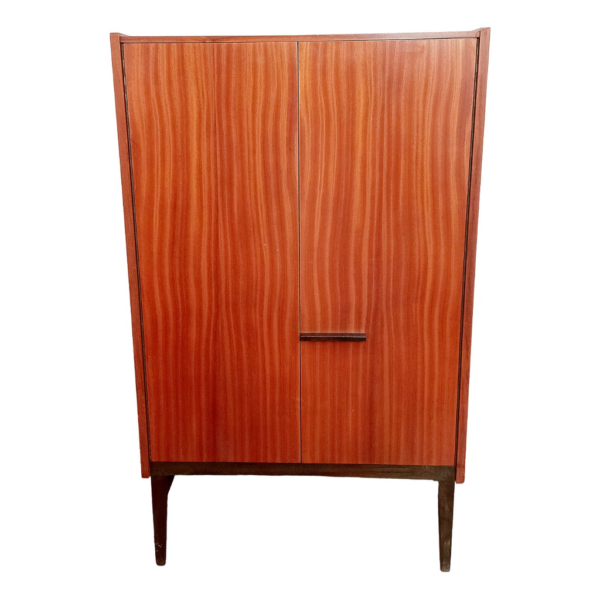 Mid-Century Modern Wardrobe with Wood Grain Finish