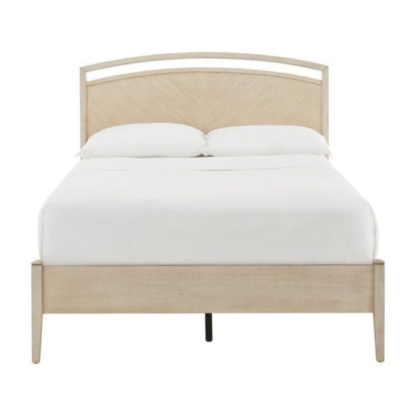 Mid-Century Modern Bed Natural Wood Finish