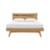 Mid-Century Modern Bed Solid Wood Natural Finish
