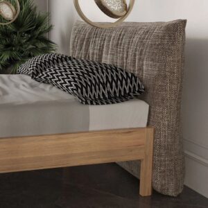 Mid Century Modern bed Natural Wood Finish