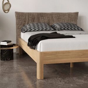 Mid Century Modern bed Natural Wood Finish