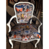 Mid-Century Modern Comic Fabric Dining Chair
