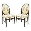 Mid-Century Modern Floral Dining Chair, Wood Frame, Daabadi Furniture wholesaler
