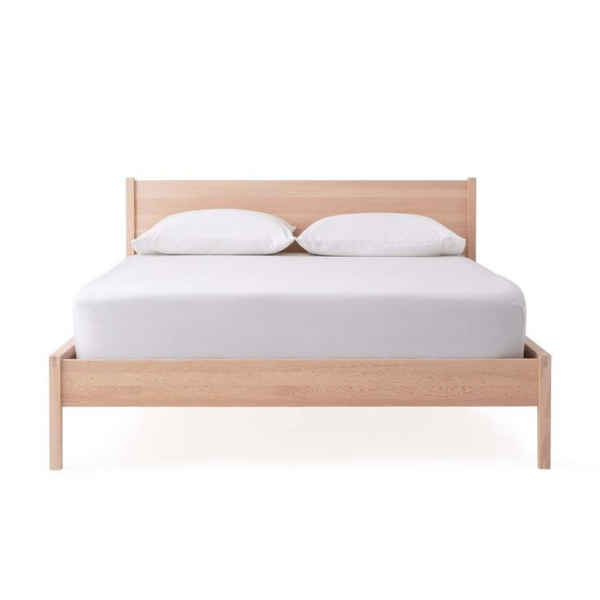 Mid-Century Modern Natural Wood Bed