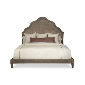 Mid-Century Modern Platform Bed Natural Wood Finish